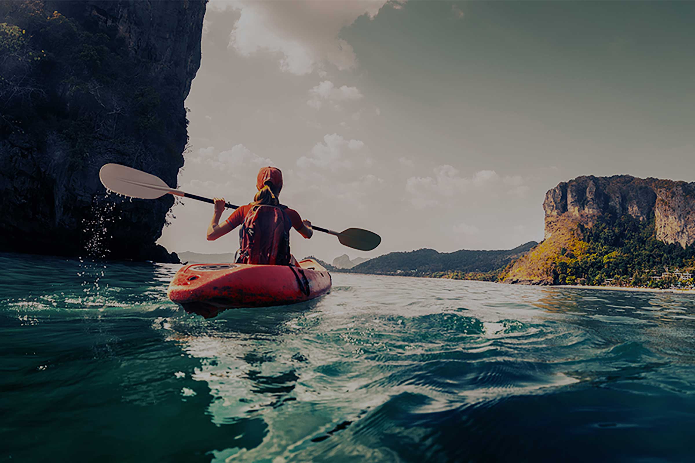 Woman in kayak